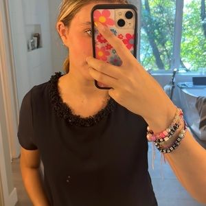 banana republic navy blouse